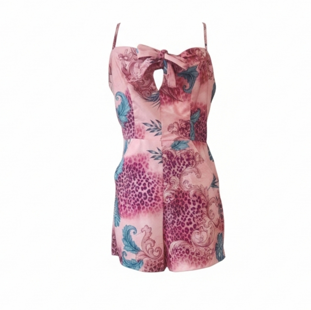 Guess Pink and Blue Floral Romper
